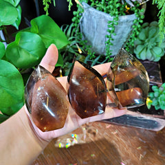 High Grade Smoky Quartz Tear Shape Flame