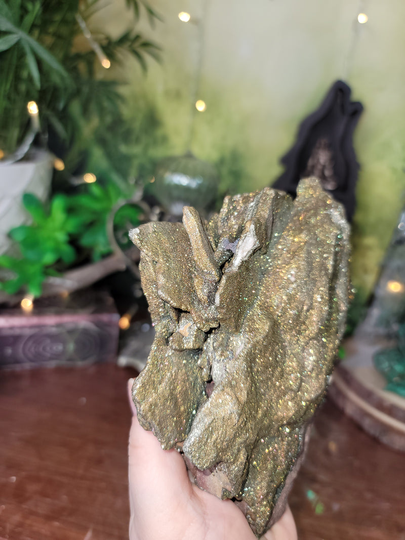 BEAUTIFUL Gold Pyrite Over Rock