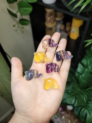 Rainbow Fluorite Dolphins