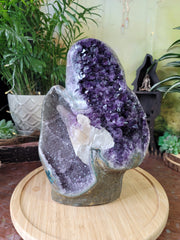 27lb Amethyst Geode with Calcite from Uruguay