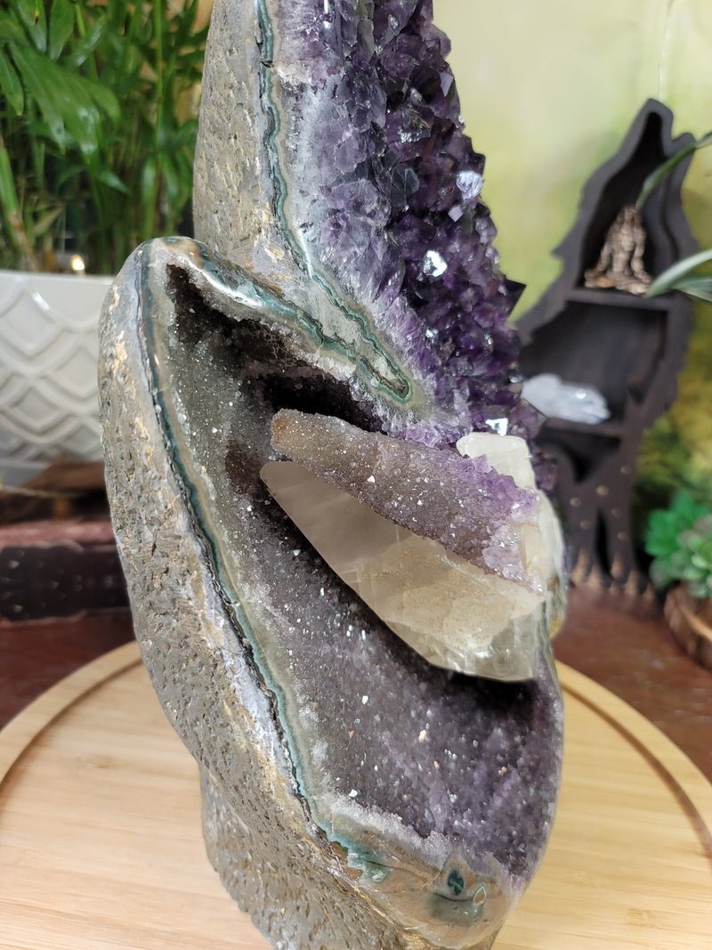 27lb Amethyst Geode with Calcite from Uruguay