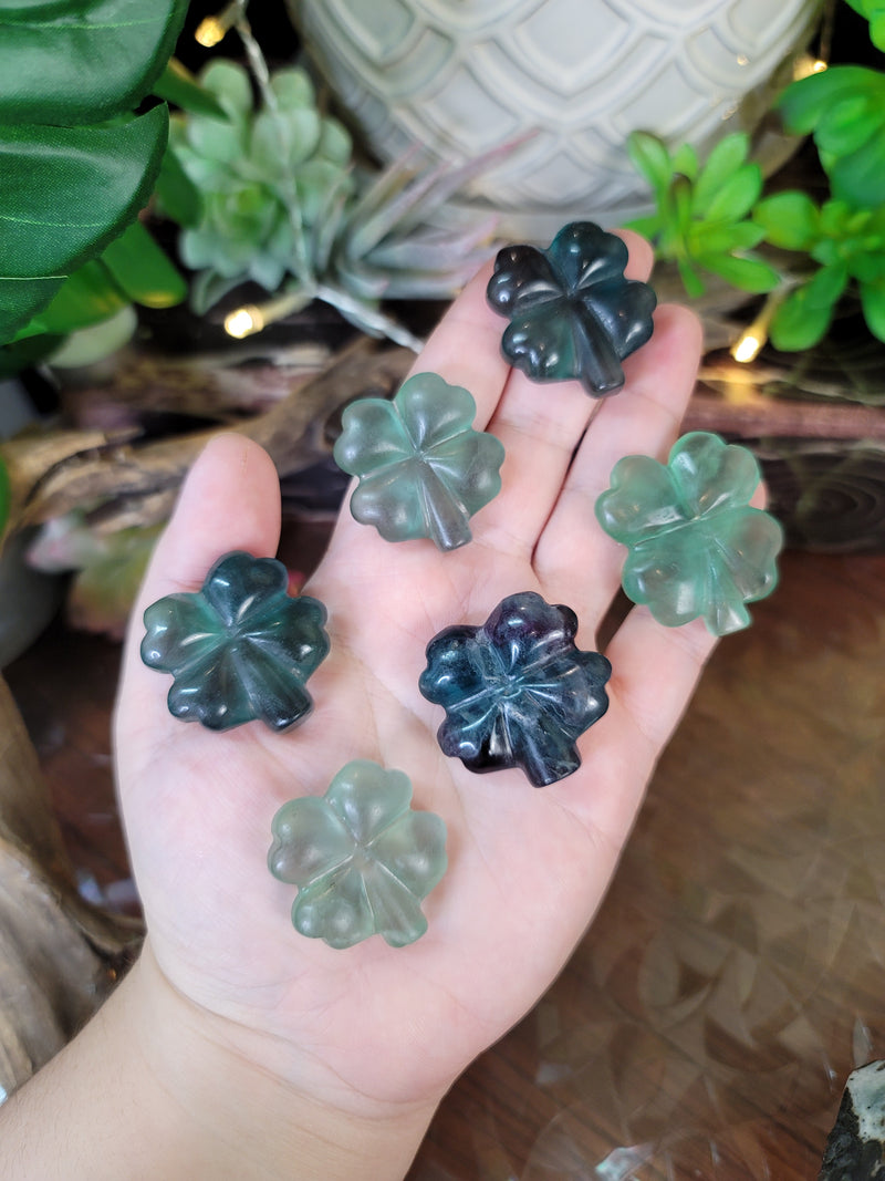 Fluorite Lucky Four-Leaf Clover