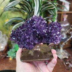 Amethyst Rosette with Calcite Growth from Uruguay