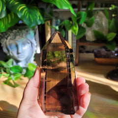 Ultra Clear High Grade Smoky Quartz Point with Incredible Smoky Zoning