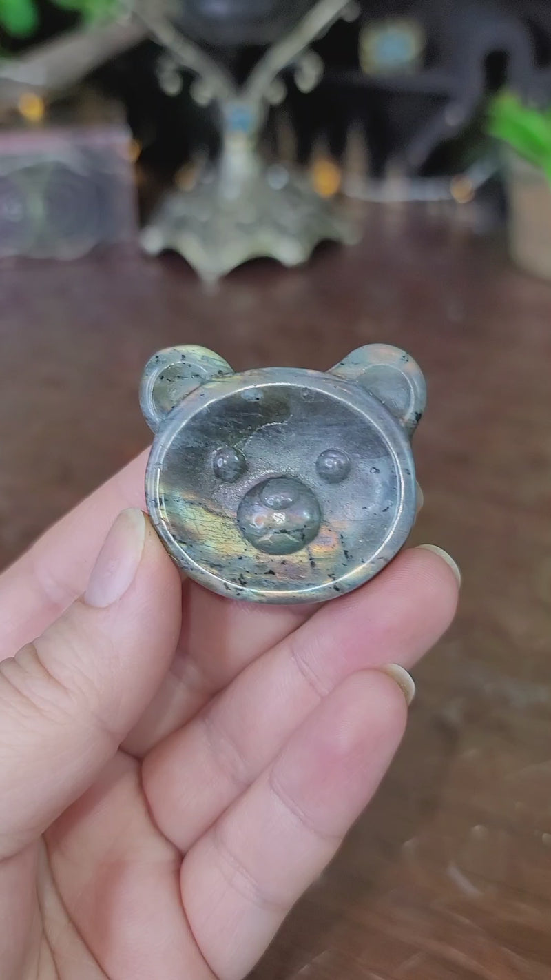 Labradorite Bear Face