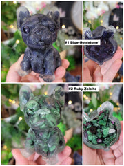 Crystal & Resin Dog (Frenchie / French Bulldog)