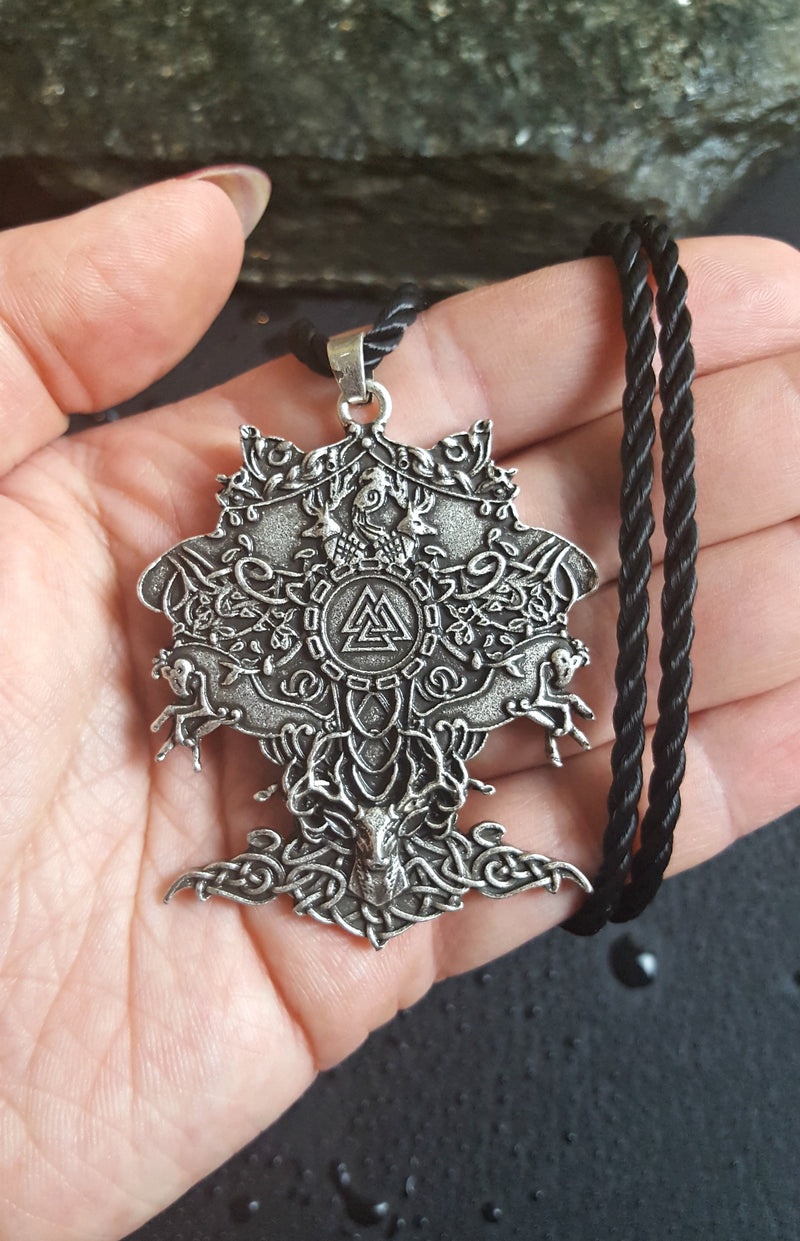 Valknut Tree of Life Norse Pendant (metal options)