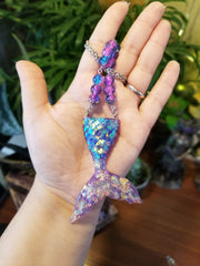 Iridescent Mermaid Tail Pendant