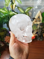 Extra Large Clear Quartz Skull Light/Lamp