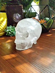 Extra Large Clear Quartz Skull Light/Lamp