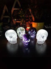 Extra Large Clear Quartz Skull Light/Lamp