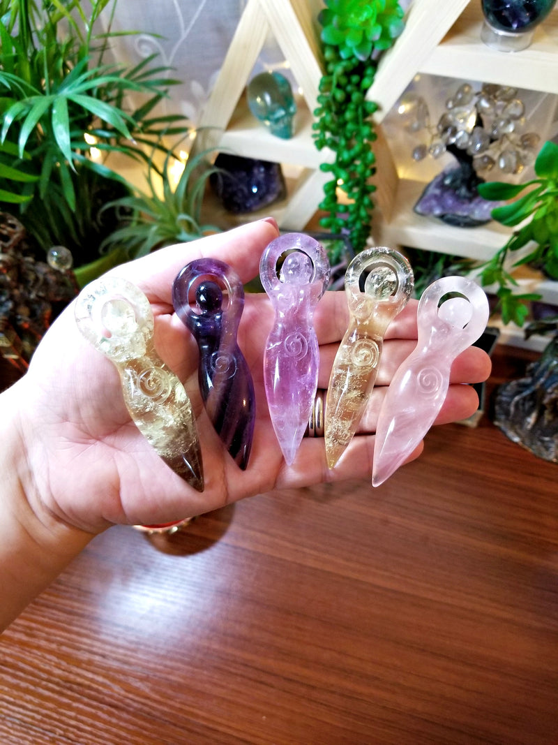 Pointy Bottom Crystal Goddess