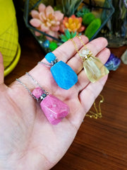 Crystal Perfume Bottle Pendant