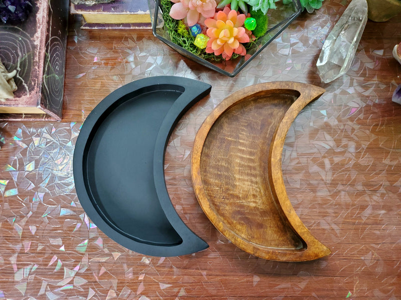 Large Crescent Moon Wooden Tray