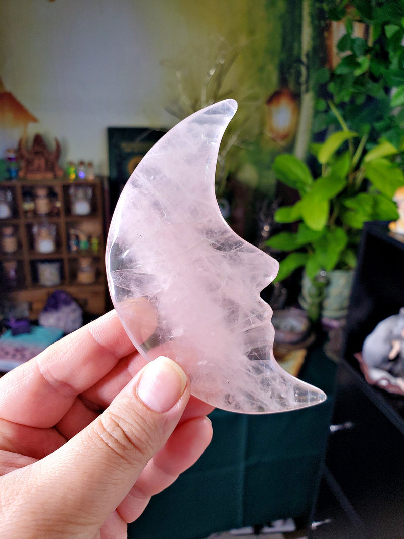 Large Crystal Crescent Moon Face