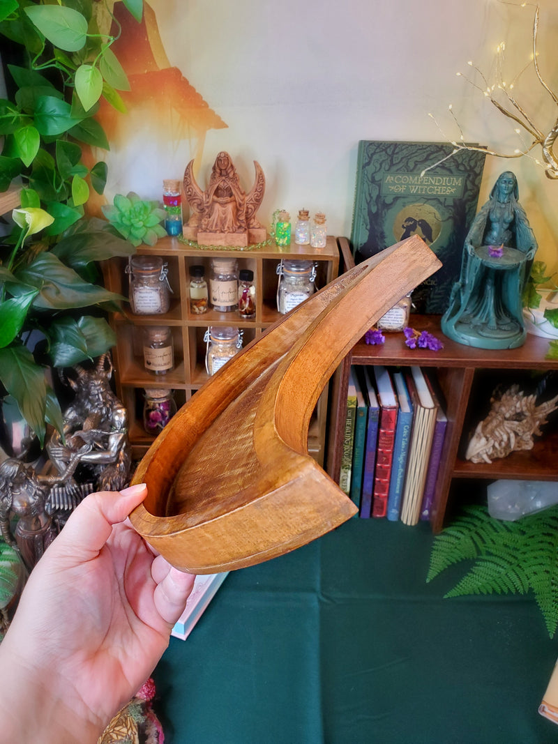 Large Crescent Moon Wooden Tray