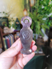 Large Crystal Goddess - Green Strawberry Quartz & Fluorite