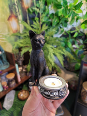 Black Cat T-Light Candle Holder