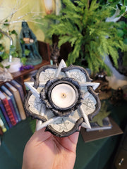 Pentagram & Rose T-Light Candle Holder