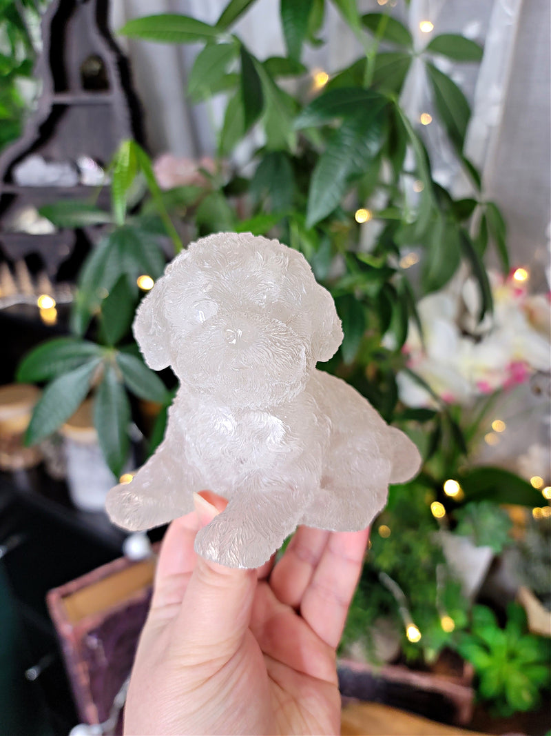 Large Crystal & Resin Puppy