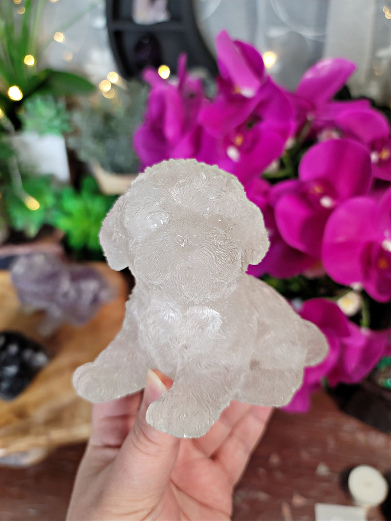 Large Crystal & Resin Puppy