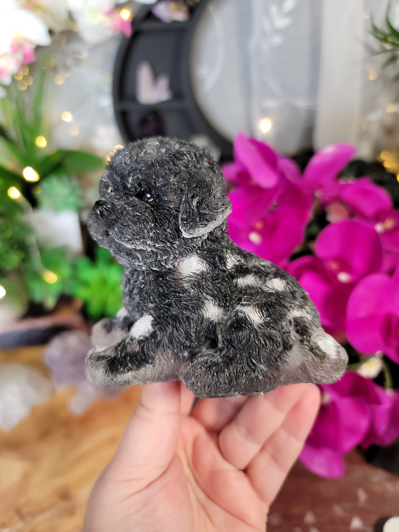 Large Crystal & Resin Puppy