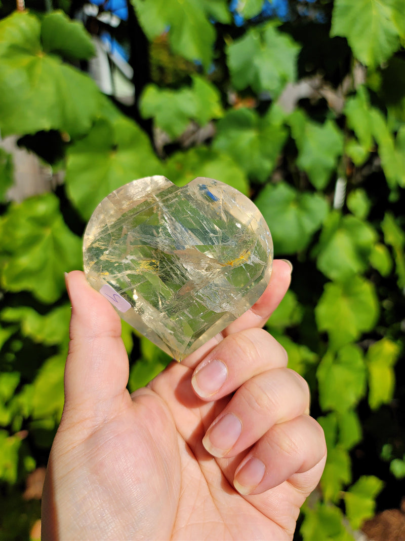 Natural Citrine Faceted Heart from Brazil #5