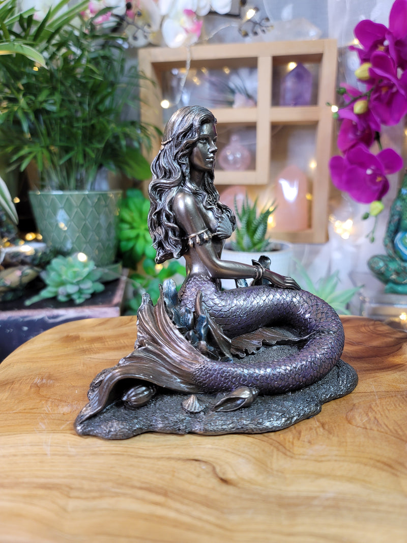 Enchanted Song Mermaid Bronze Statue