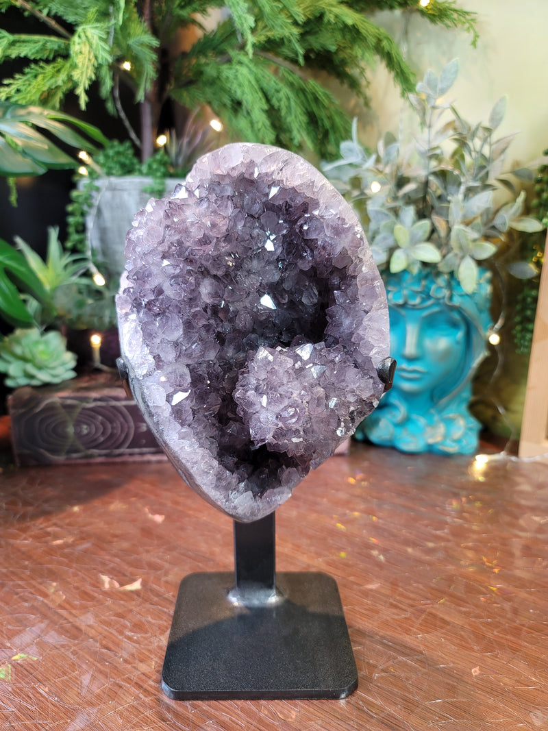 Lustrous Points Double Stalactite Amethyst Formation