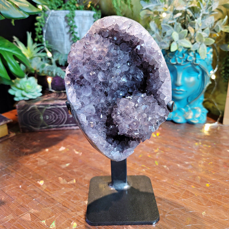 Lustrous Points Double Stalactite Amethyst Formation