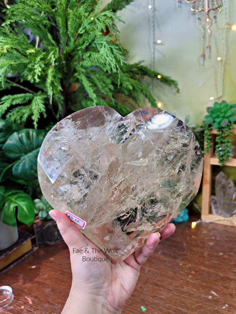 Collectors Piece - XXL High Grade Champagne Citrine Faceted Heart