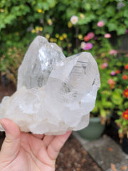 Water Clear Himalayan Quartz Cluster with Anatase