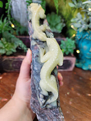 High Quality Serpentine Lizard Carving from Argentina