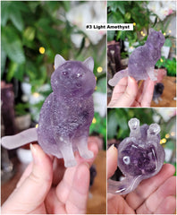 Crystal & Resin Tabby Cat