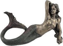 Bronze Mermaid Laying Back Statue
