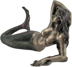 Bronze Mermaid Laying Back Statue