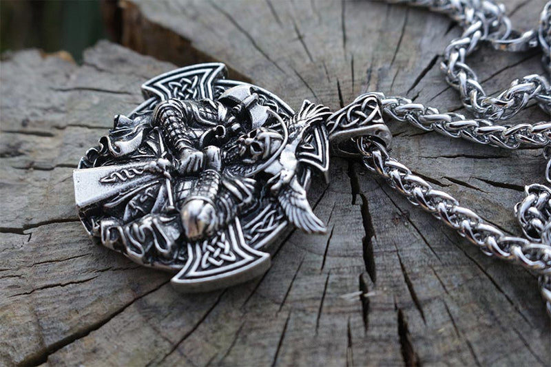 Odin's Sword & Cross Pendant (metal options)