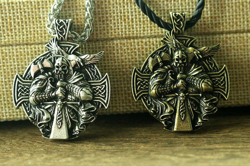 Odin's Sword & Cross Pendant (metal options)
