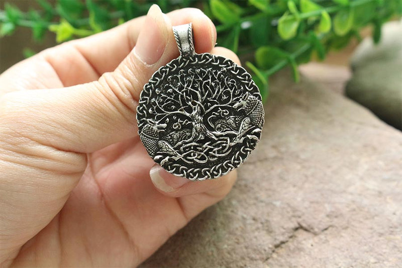 Two Wolf Sigil Norse Pendant (metal options)