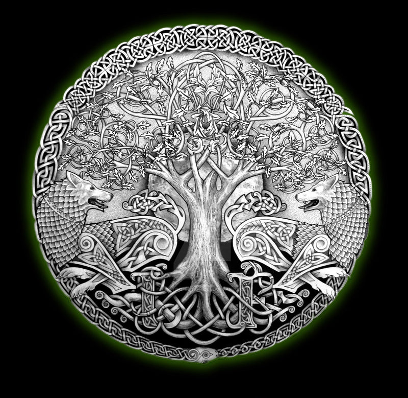 Two Wolf Sigil Norse Pendant (metal options)